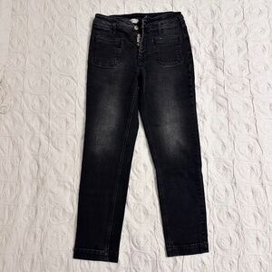 Pilcro and the Letterpress black lightly distressed high-rise slim jean size 26